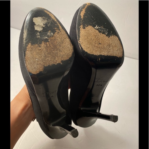 Christian Dior pumps Heels Suede leather black 38.5 - Picture 11 of 11